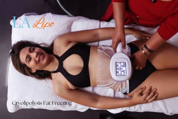 woman getting cryolipolysis Bradford