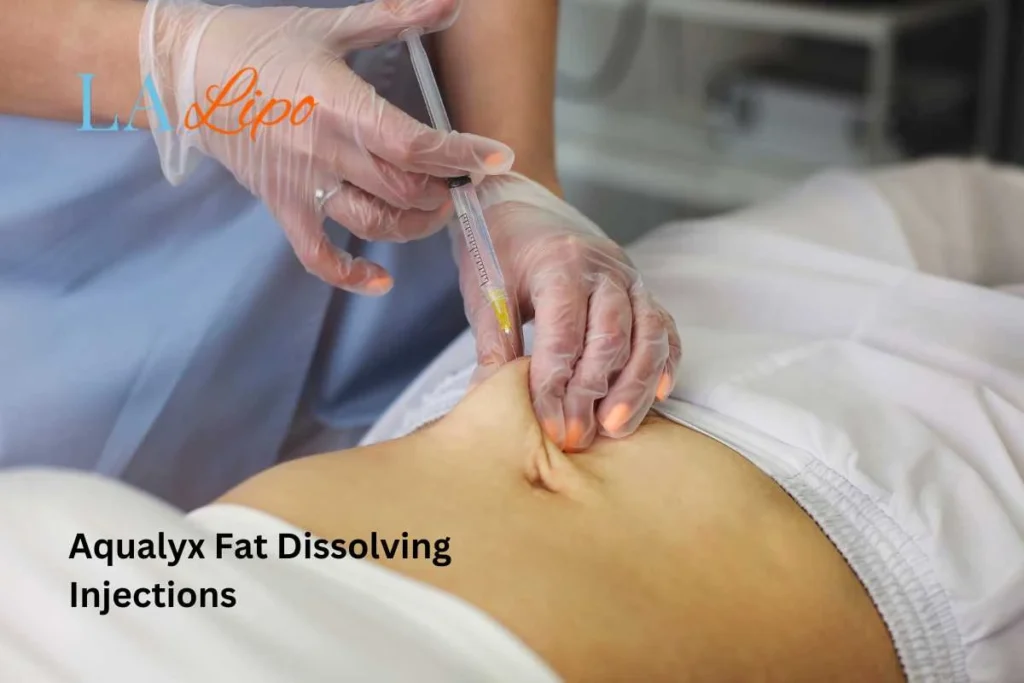 woman having fat dissolving injections Bradford in the stomach