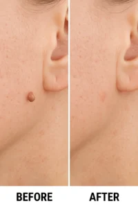 Skin tags removal Bradford before and after