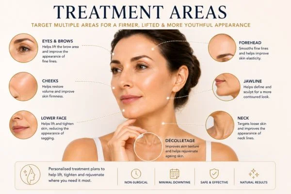 Areas of treatment for the ultimate lift tighten treatment Bradford