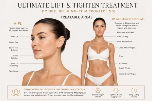 Areas of the body that can be treated - ultimate skin tighten treatment Bradford
